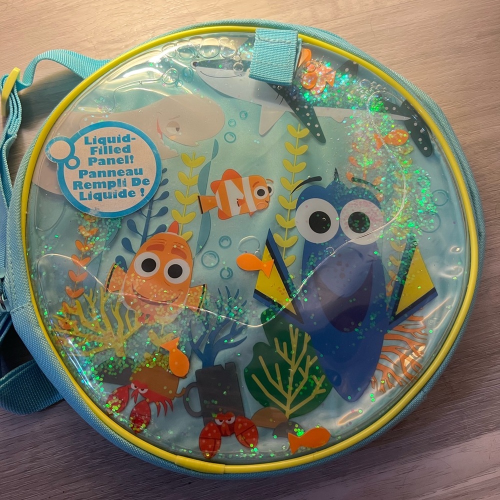 Disney Finding Nemo Dory Small Backpack With Liquid Filled Front Panel NEW